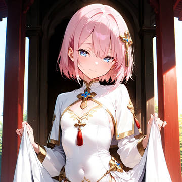 粉毛巫女