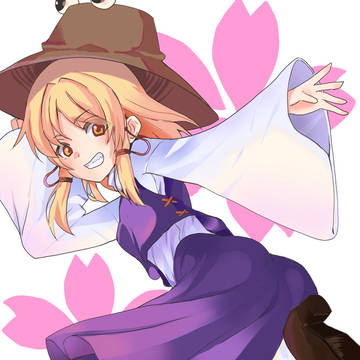 桜っぽい諏訪子様！