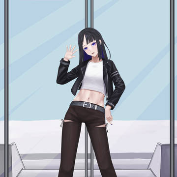 待ち合わせしてる先輩＋おまけ差分