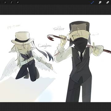 forsakenとdandysworldの落書き
