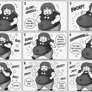 Firstwoman’s stomach problems