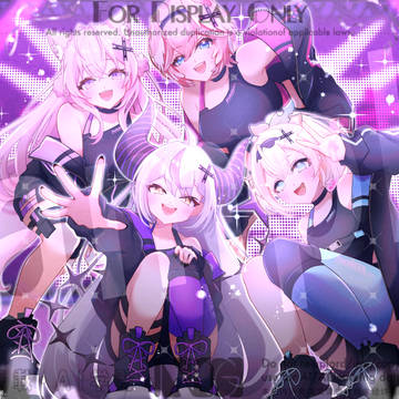 【お仕事絵】秘密結社holoX Live用フラスタイラスト