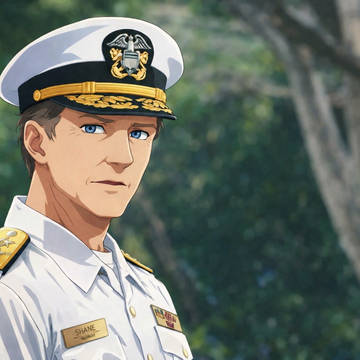 映画バトルシップのシェーン提督をアニメ化