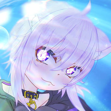 ガラス玉と猫