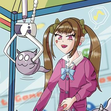 クレーンゲームをする愛菜