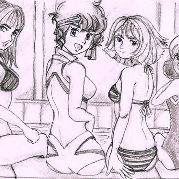 昭和の日…サンライズヒロインズのラクガキ