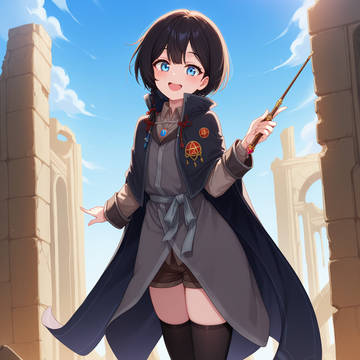 拿着魔杖的沙耶 依旧ai上色