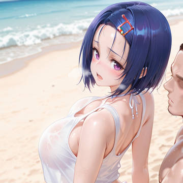西連寺春菜 ビキニ巨乳美女を狙うNTR青姦 PART2/3