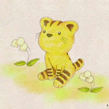 鉛筆で描いてデジタルで塗りぬり(*^^*)