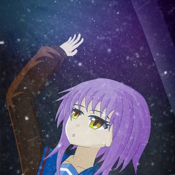 こぼれ落ちる白雪の下で