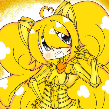GW絵　金色外骨格メカガキちゃん