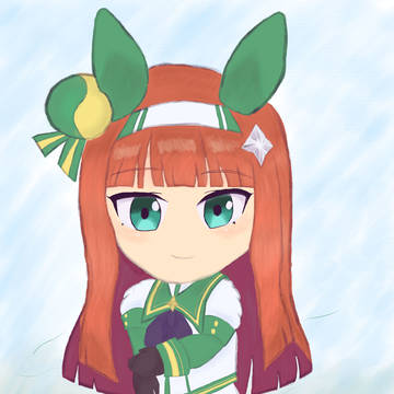サイレンススズカのミニキャライラスト描いてみた！