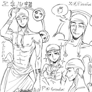 Enel-sama doodles.