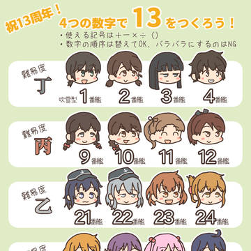 4つの数字で13をつくろう!