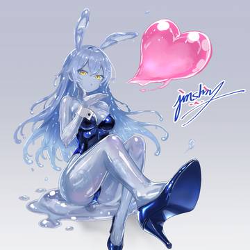 スライム娘バニー ゴールデン差分&ヴェール差分