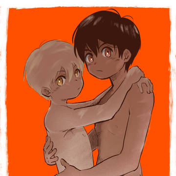 抱き合う少年達