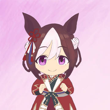 スペシャルウィークのミニキャライラスト描いてみた！