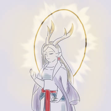 薬師如来風の九色鹿さん