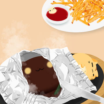 包み焼ハンバーグを覗くとき・・・
