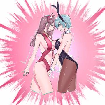 cat vs bunny