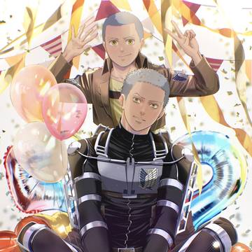 コニーやジャンのお誕生日イラスト他