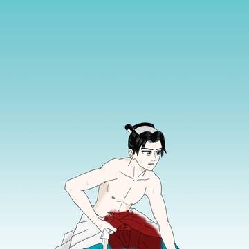 切腹する少年武士(11)