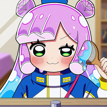 Puniru Brushing Her Hair