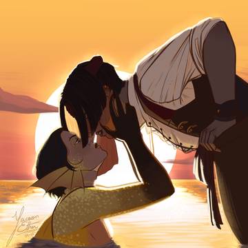 A mermaid and a pirate AU