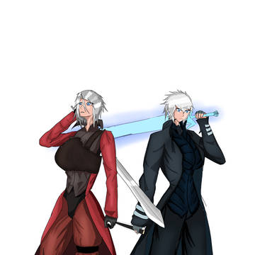 I draw Dante and Vergil!!