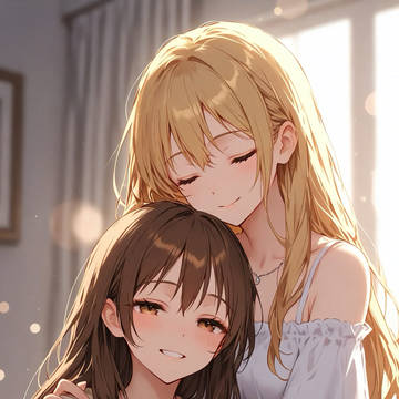 ハグ 百合カプ