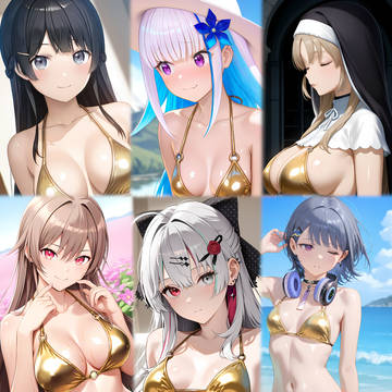 金色にじビキニ