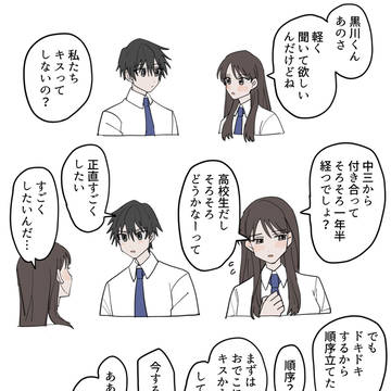 付き合って一年半、キス