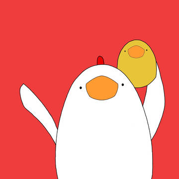 にわとり & ひよこ(テイコウペンギン)(原点回帰)