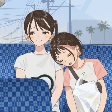 たくさん歩いて疲れたね