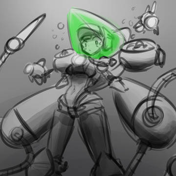Aquatic droid Oc fix sketch