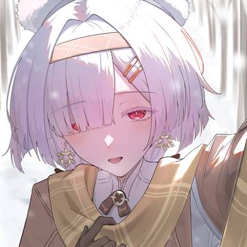 マフラーを巻いてくれるモーニエ