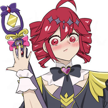 キュアアルカナ・シャドウのコスプレをするテトさん