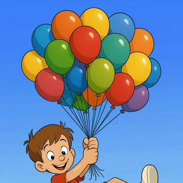 The Boy's got Floating Balloons!