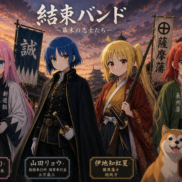 結束バンドを幕末の志士に