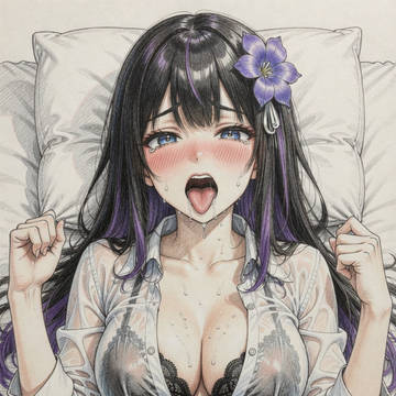 口開け汗だくお姉さんの色気