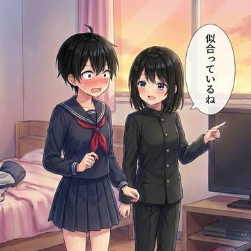 女装させられ、着せ替え人形にされてしまった