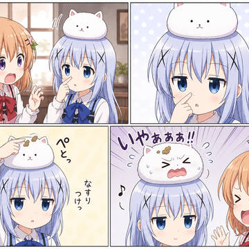 鼻くそをティッピーになすりつけるチノちゃん