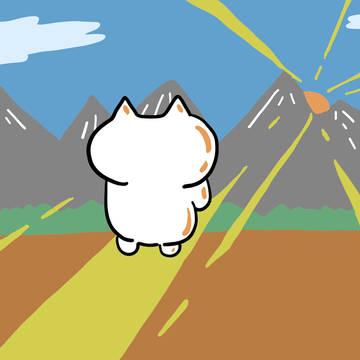 光の道と猫Path of Light and Cats
