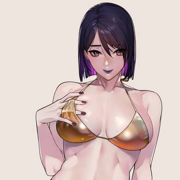 GW金ビキニお姉さん。
