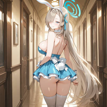 振り向きざまのバニーメイドアスナさん