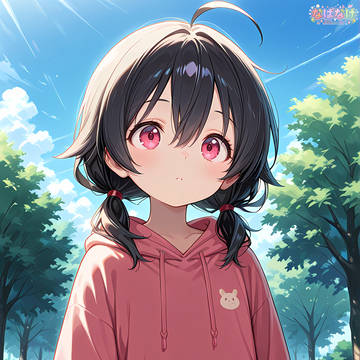 空を眺める陽花莉ちゃん