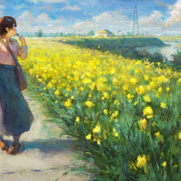 土手の菜の花