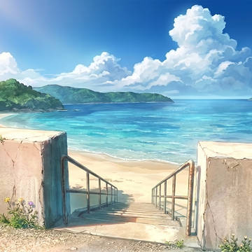 [時間差分アリ]海辺の風景