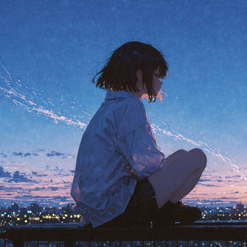 里帰りの夜、ひとり見上げる空