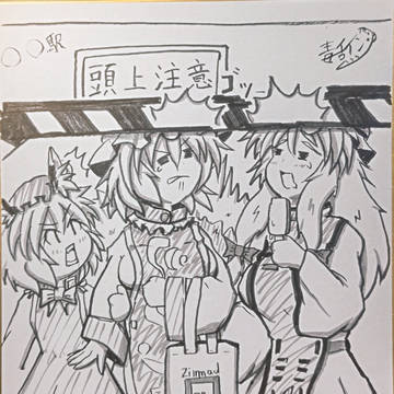 頭上注意